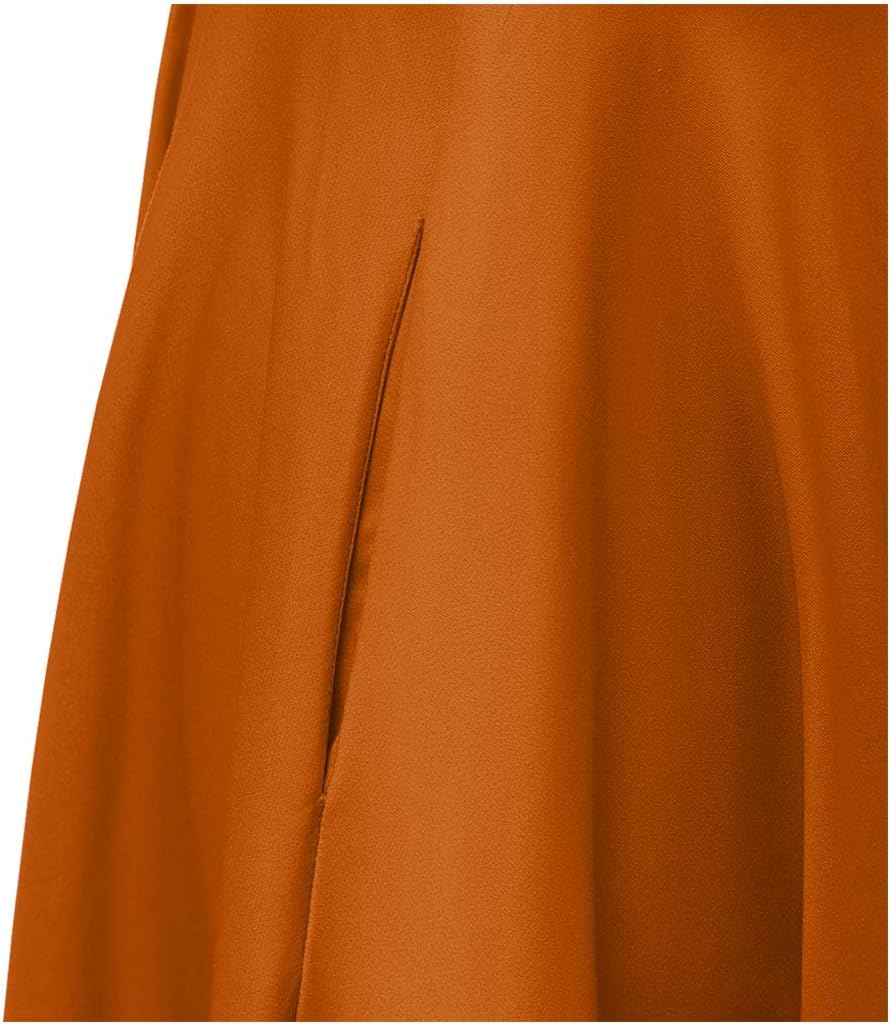 PUKAVT Women's 1950 Boatneck Cap Sleeve Vintage Swing Cocktail Party Dress with Pockets