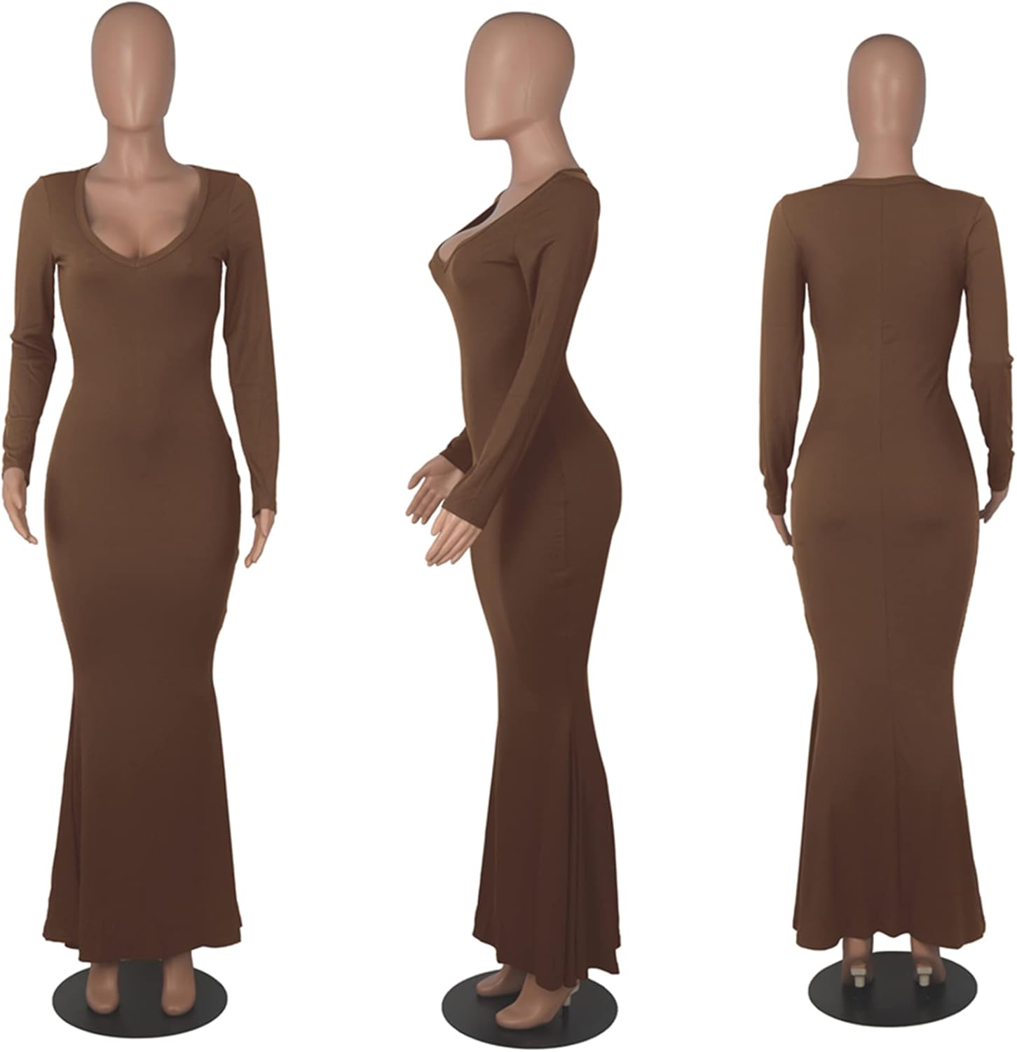 Hafailia Women's Casual Soft Lounge Long Slip Dress Sexy Sleeveless Bodycon Maxi Dresses Evening Formal Cocktail