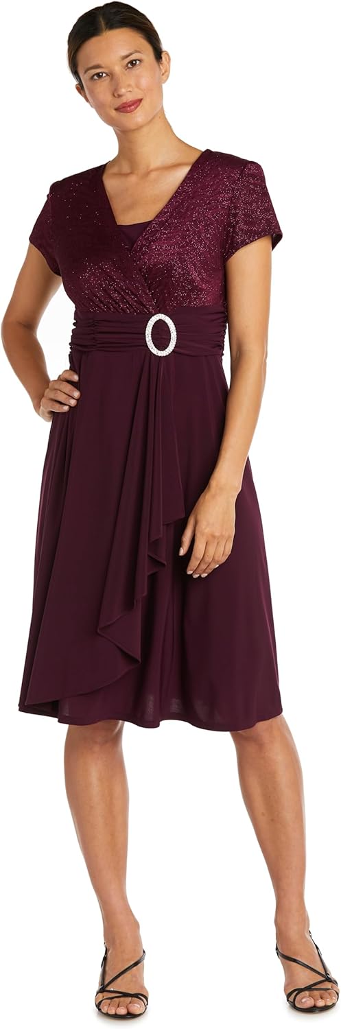 R&M Richards Women's Sparkling Wrap Dress