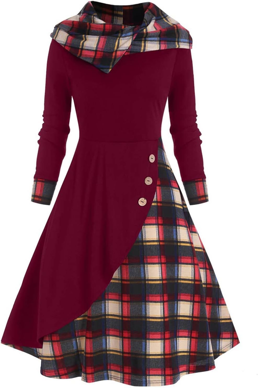 Lost Ink Dresses Women Fashion Solid O-Neck Half Sleeve Dress Stripe Splice Zipper Mini Dress