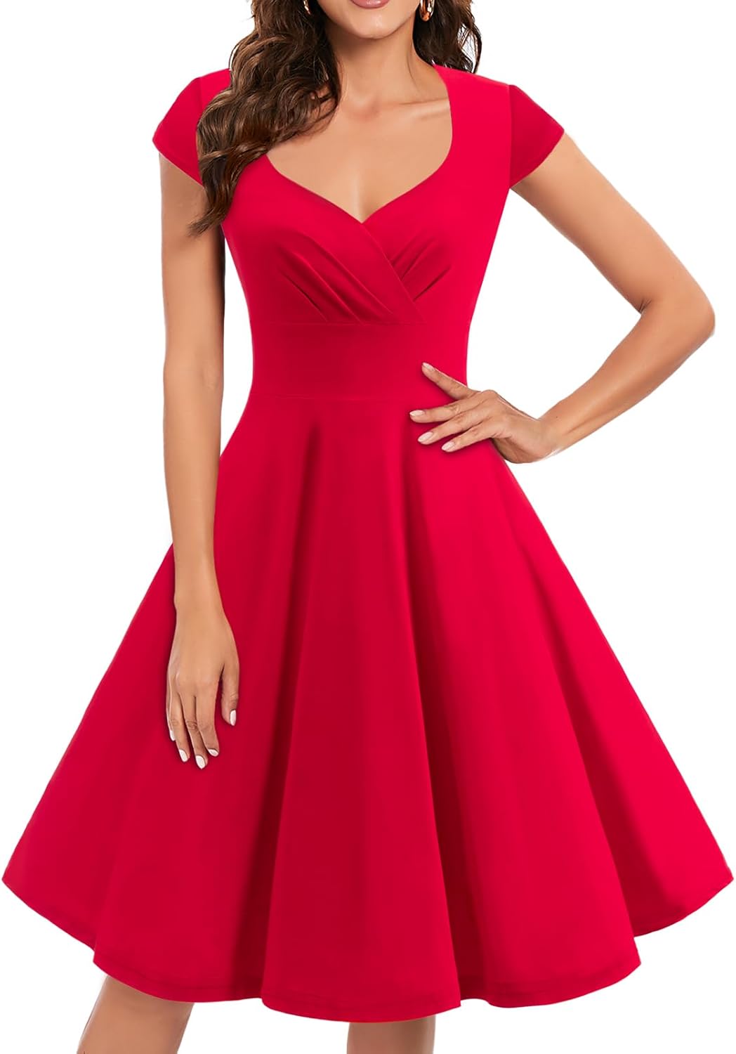 Bbonlinedress Women Short 1950s Retro Vintage Cocktail Party Swing Dresses
