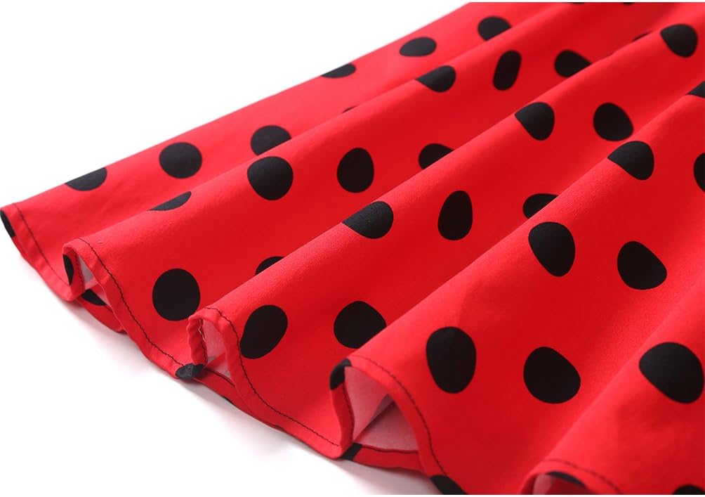 Topdress Women'sVintage Polka Audrey Dress 1950s Halter Retro Cocktail Dress