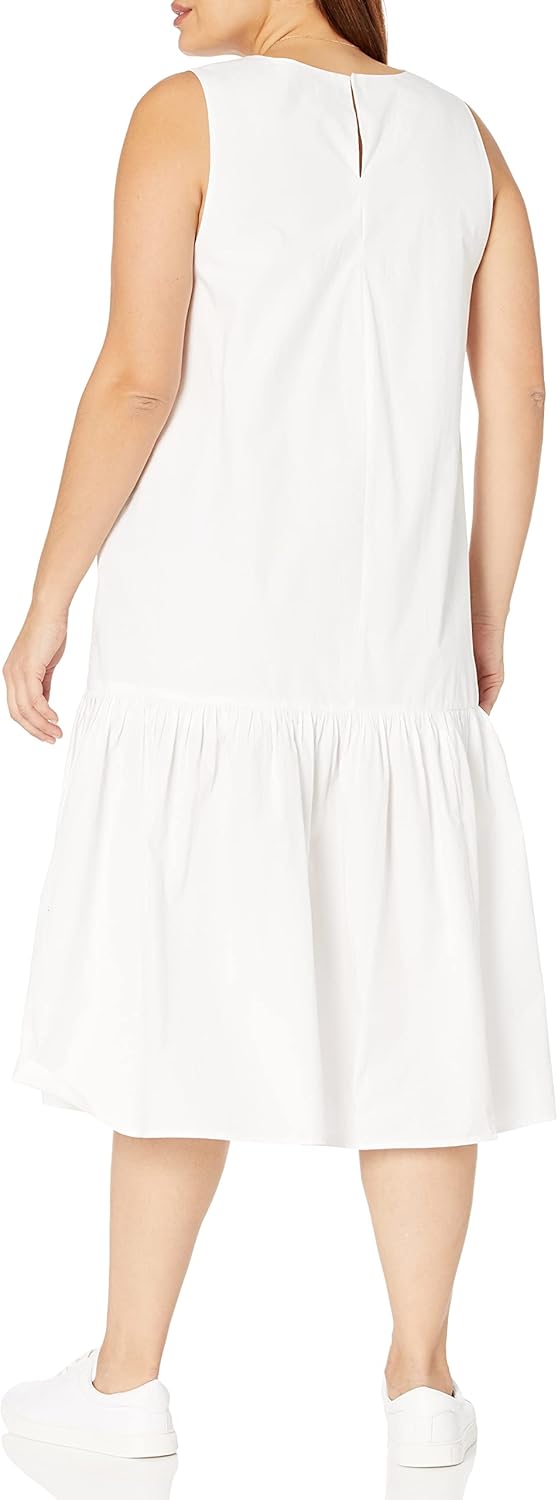 The Drop Women's Ilana Loose Sleeveless Wide-Hem Poplin Maxi Dress