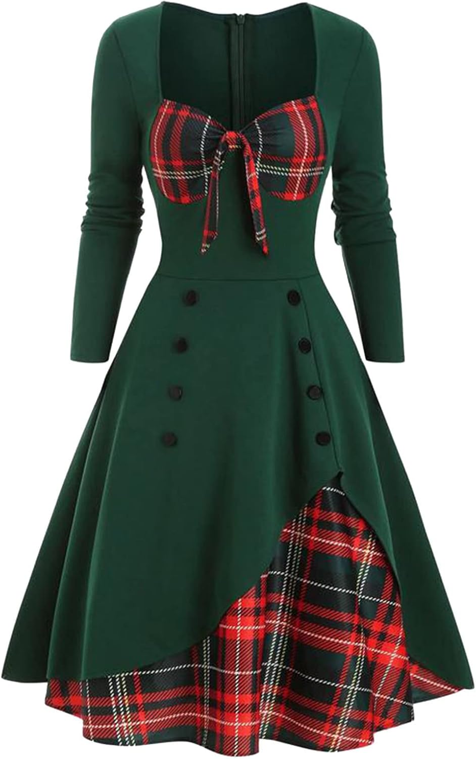 Lost Ink Dresses Women Fashion Solid O-Neck Half Sleeve Dress Stripe Splice Zipper Mini Dress