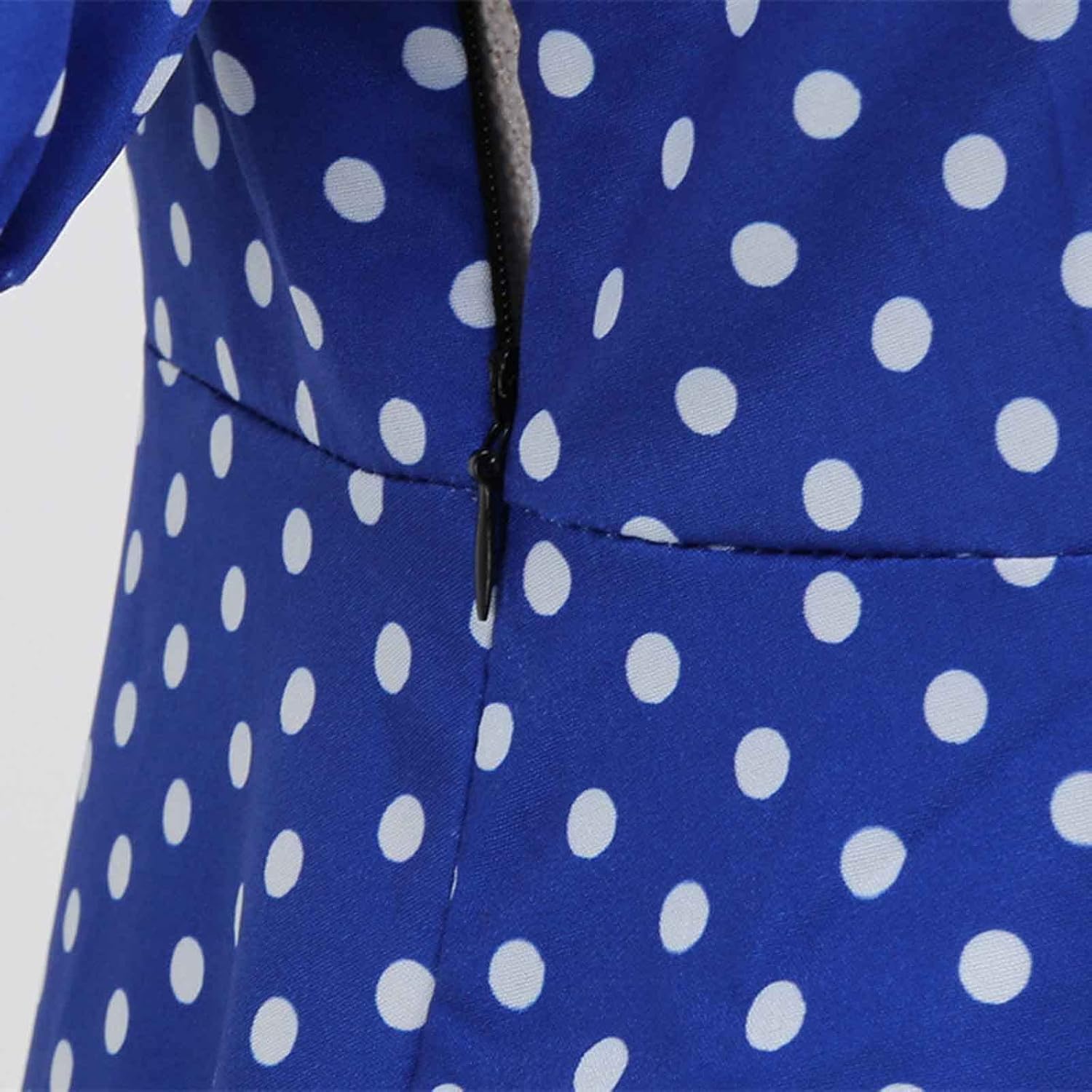 Women Double Breasted Notch Lapel 50s Vintage Short Sleeve Cocktail Swing Dress Polka Dot 1950s Rockabilly Prom Dress