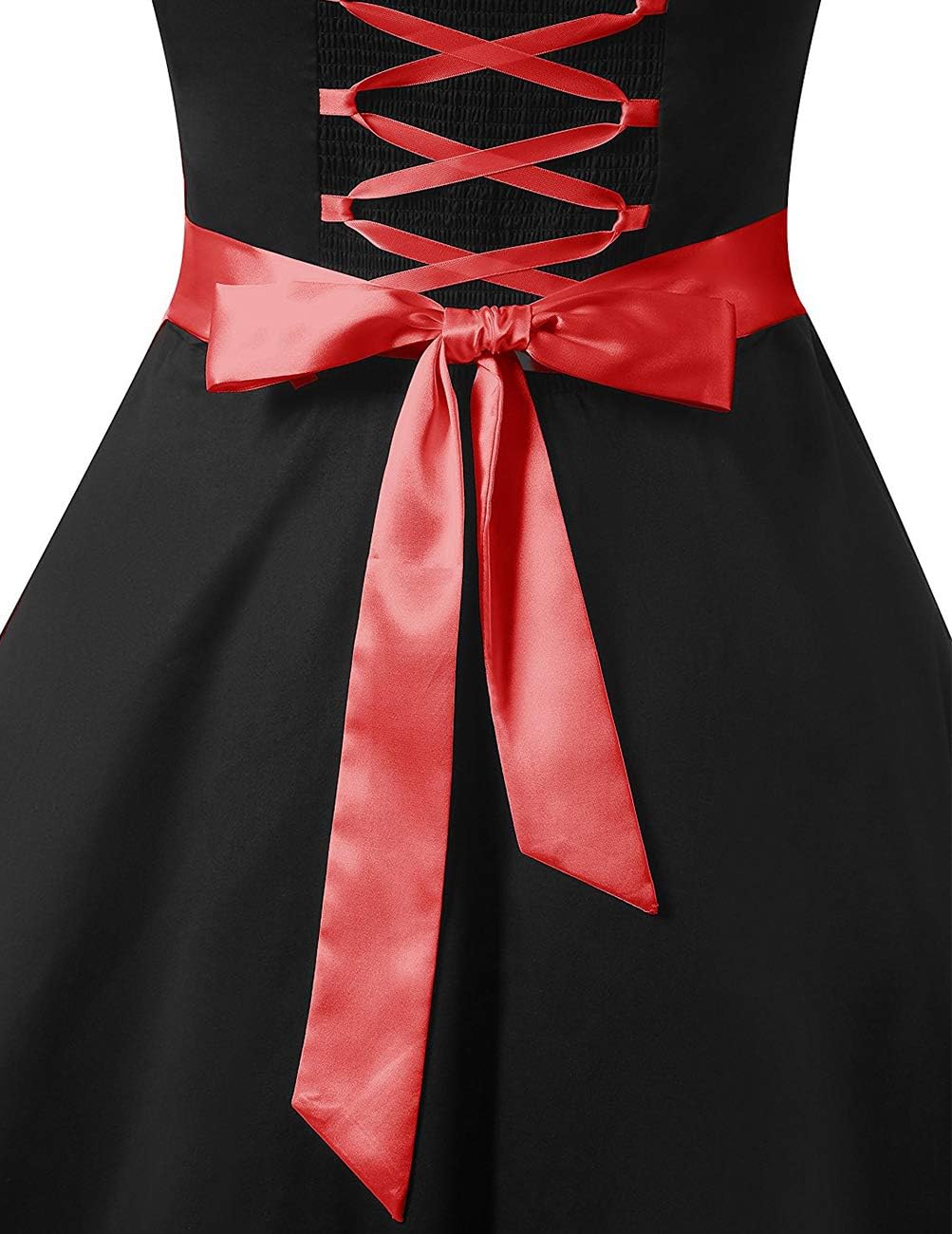DRESSTELLS Women's Vintage 1950s Cocktail Party Dress Retro Wedding Guest Halter Rockabilly Swing Dresses