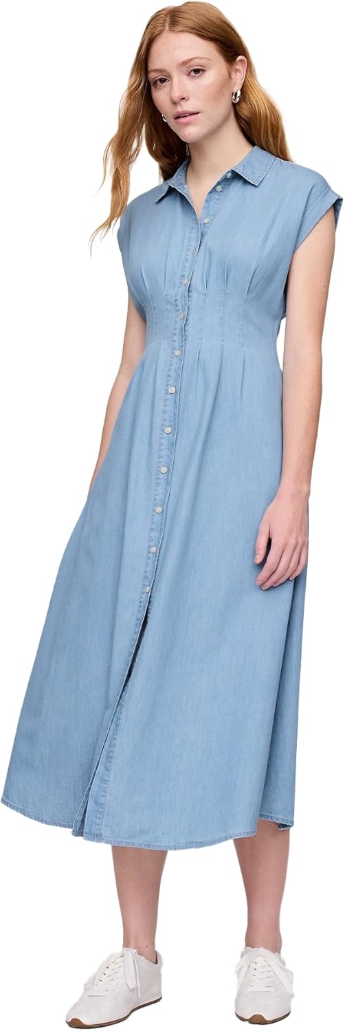GAP Women's Maxi Shirt Dress