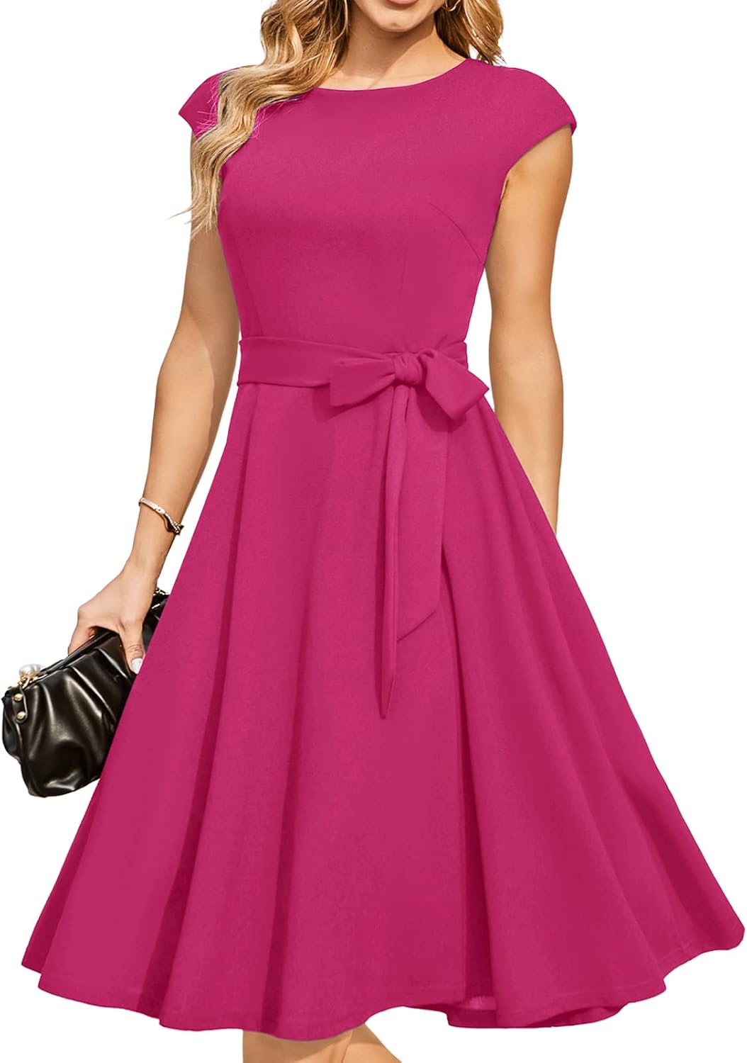 DRESSTELLS Women's Cocktail Dresses, Formal Wedding Guest Church Modest Graduation Party Prom Dress 2025