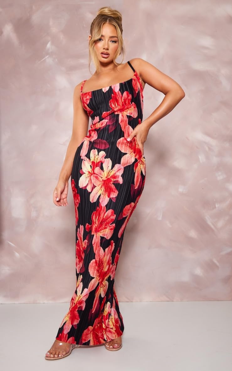 Cowl Neck Dress Sexy Strap Shoulder Pleated Maxi Dresses Summer Wedding Guest Dresses for Women