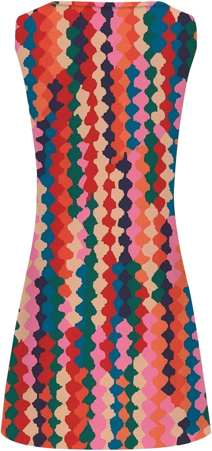 Summer Dresses for Women 2025 Vacation Beach Casual Vintage Midi Sundresses Sexy Sleeveless V Neck Boho Tank Dress