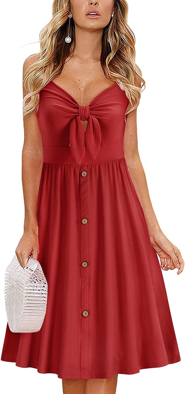 VOTEPRETTY Women's Summer Dresses Spring Sundresses Beach Clothes Outfit Vacation 2024 V Neck Casual Tropical Resort Hawaiian