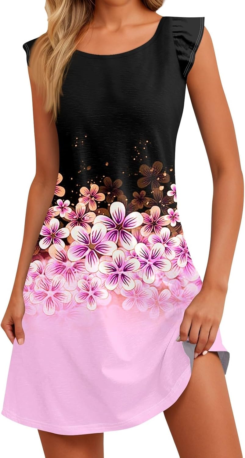 Women Easter Dresses Maxi Dresses 2025 Casual Sleeveless Floral Graceful Easter Party Elegant Easter Fashion Parade Dress
