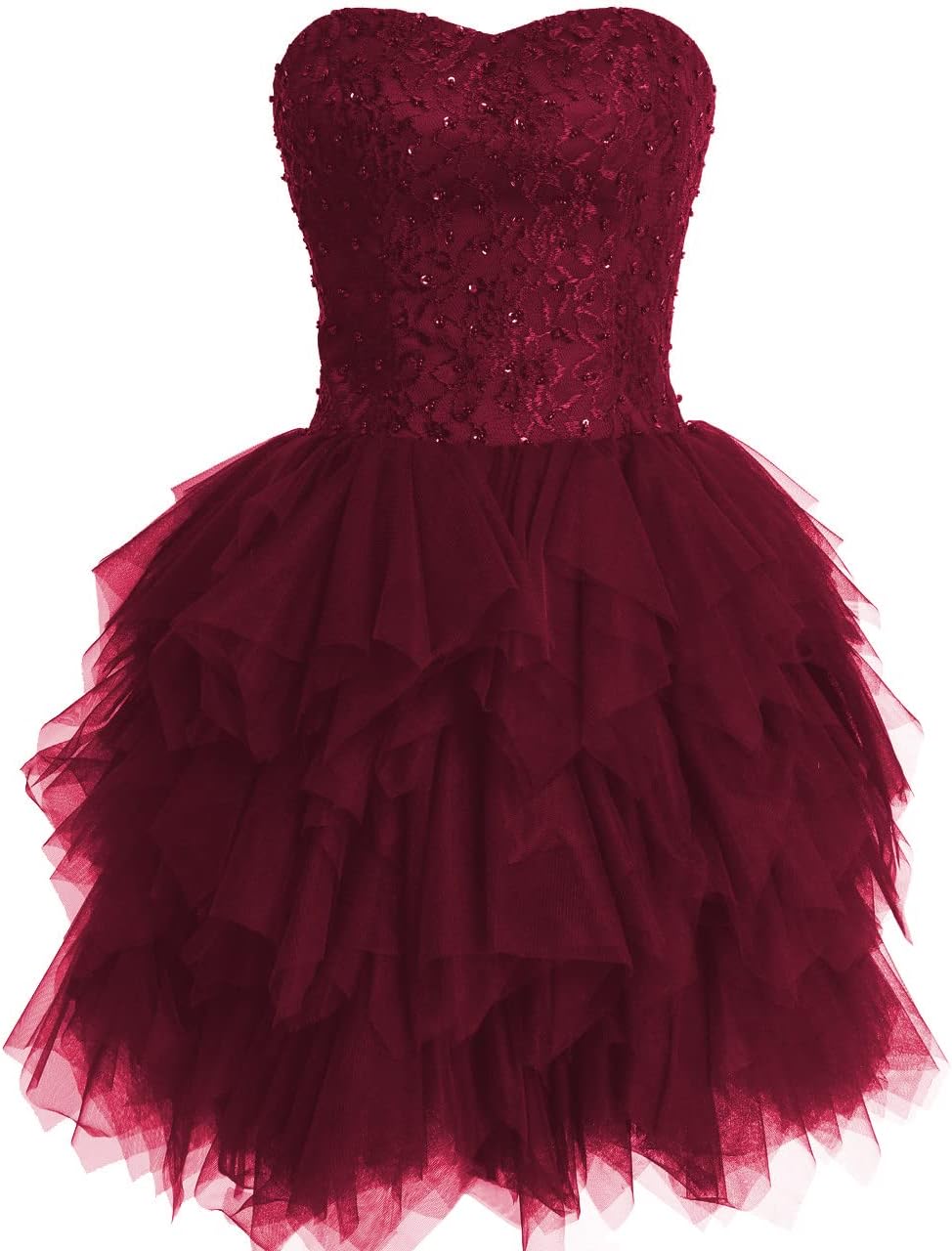 Tulle Homecoming Dresses Teens Lace Short Prom Dress Beaded Sweetheart Off Shoulder Cocktail Dress Ball Lace