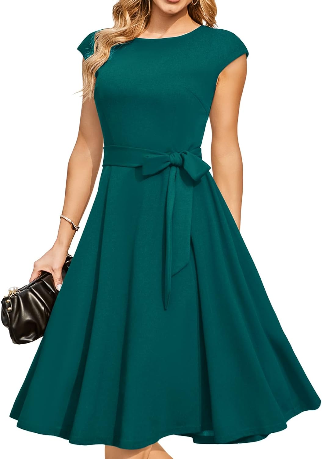 DRESSTELLS Women's Cocktail Dresses, Formal Wedding Guest Church Modest Graduation Party Prom Dress 2025