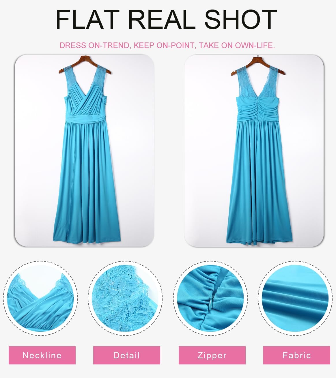 Dokotoo Womens 2025 Formal Dresses Wrap V-Neck Ruched Sexy Bridesmaid Wedding Guest Maxi Dresses