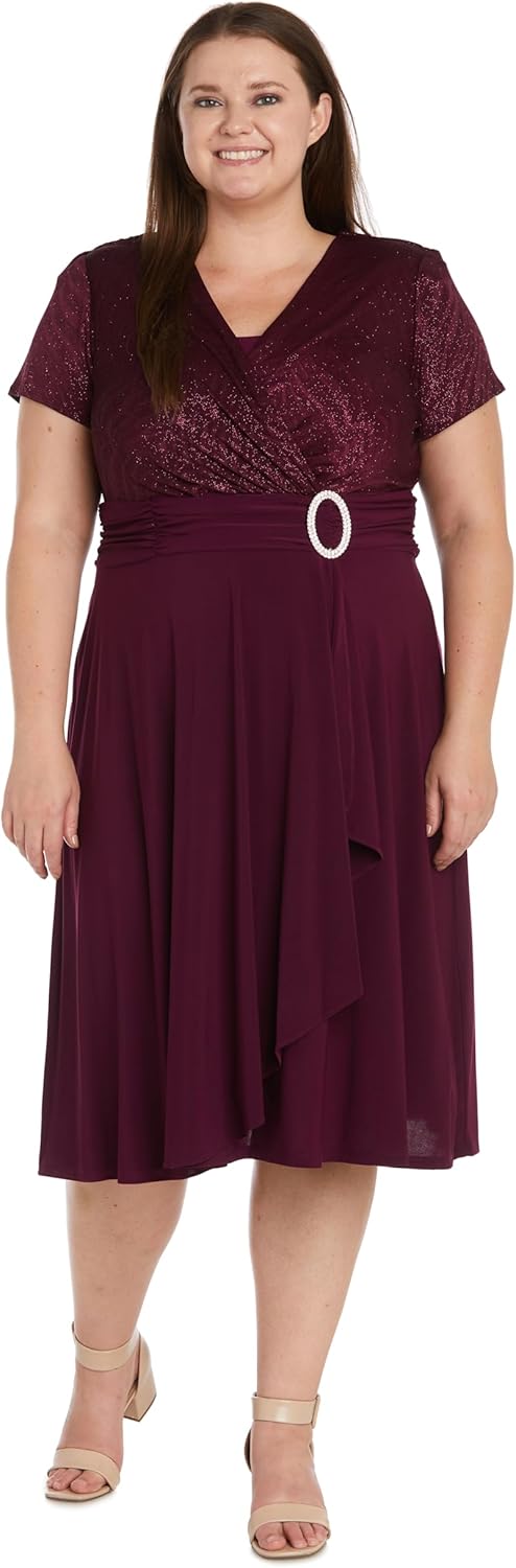 R&M Richards Women's Sparkling Wrap Dress