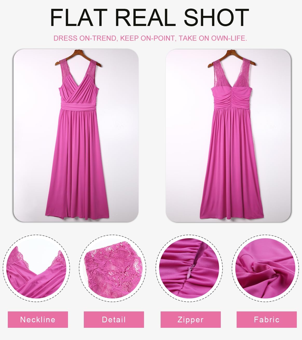 Dokotoo Womens 2025 Formal Dresses Wrap V-Neck Ruched Sexy Bridesmaid Wedding Guest Maxi Dresses