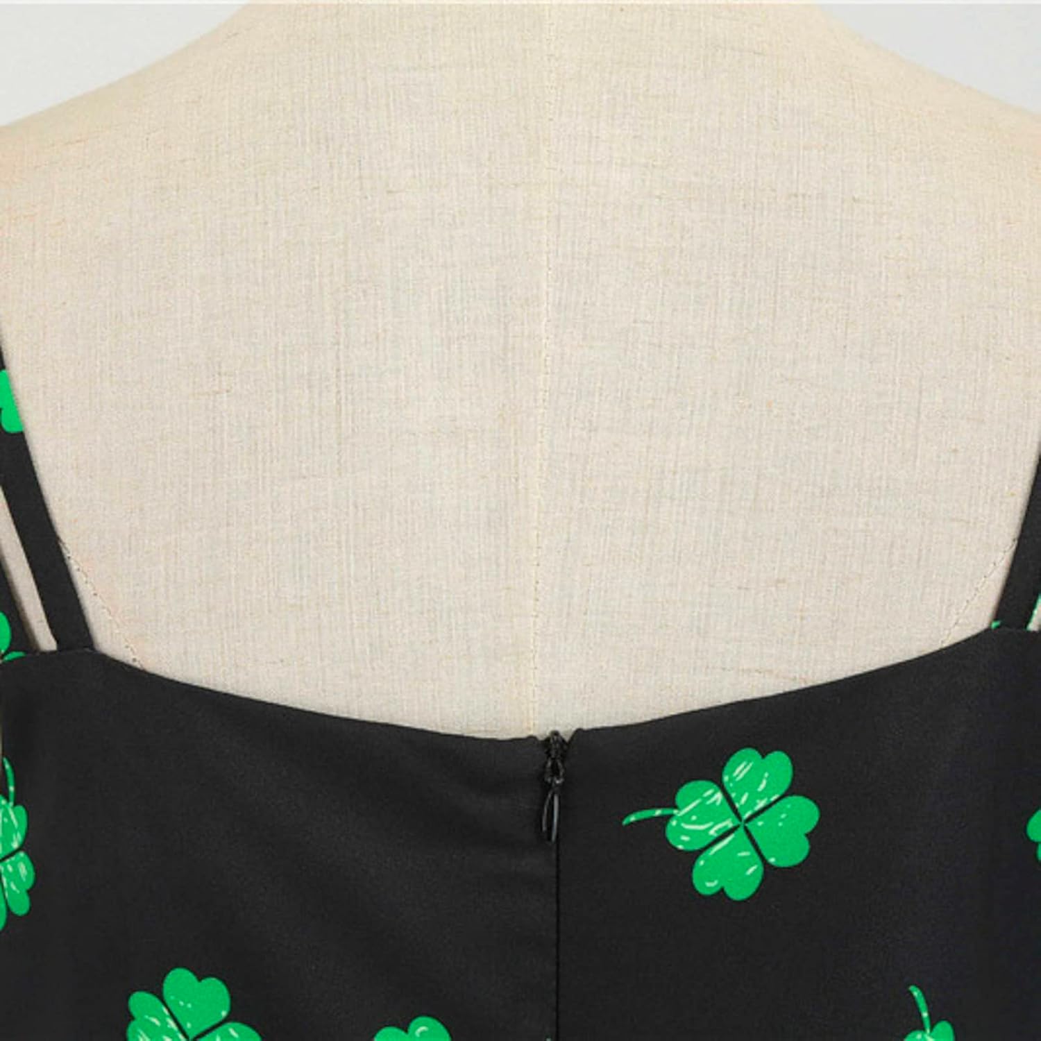 aihihe St Patricks Day Dress for Women A Line Pleated Hepburn Dress Lukcy Shamrock Print Irish Dress 2024 Vintage Dress