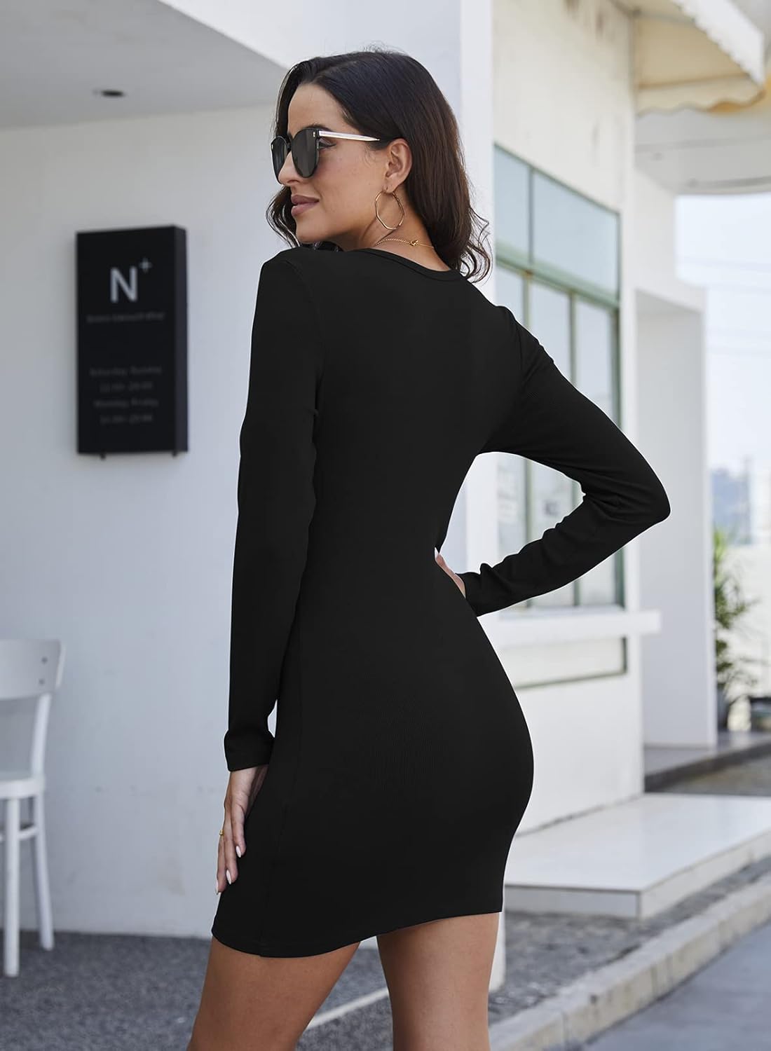 Samefar Womens Ribbed Scoop Neck Sleeveless Tank Dresses Basic Bodycon Mini Dress