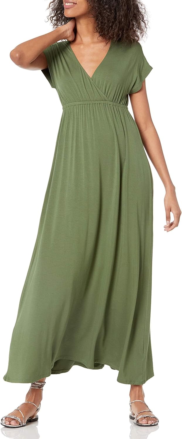 Amazon Essentials Women's Waisted Maxi Dress (Available in Plus Size)