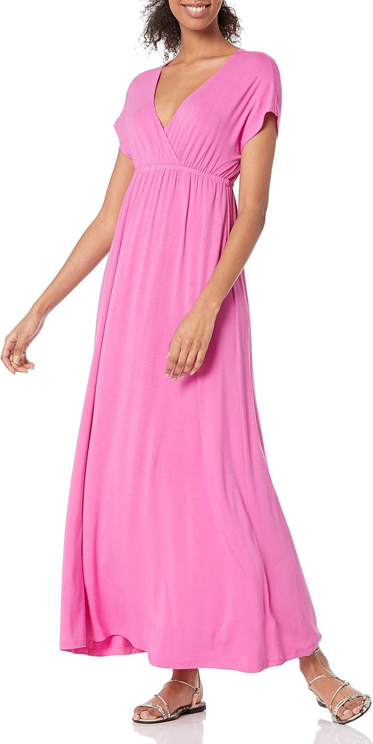 Amazon Essentials Women's Waisted Maxi Dress (Available in Plus Size)