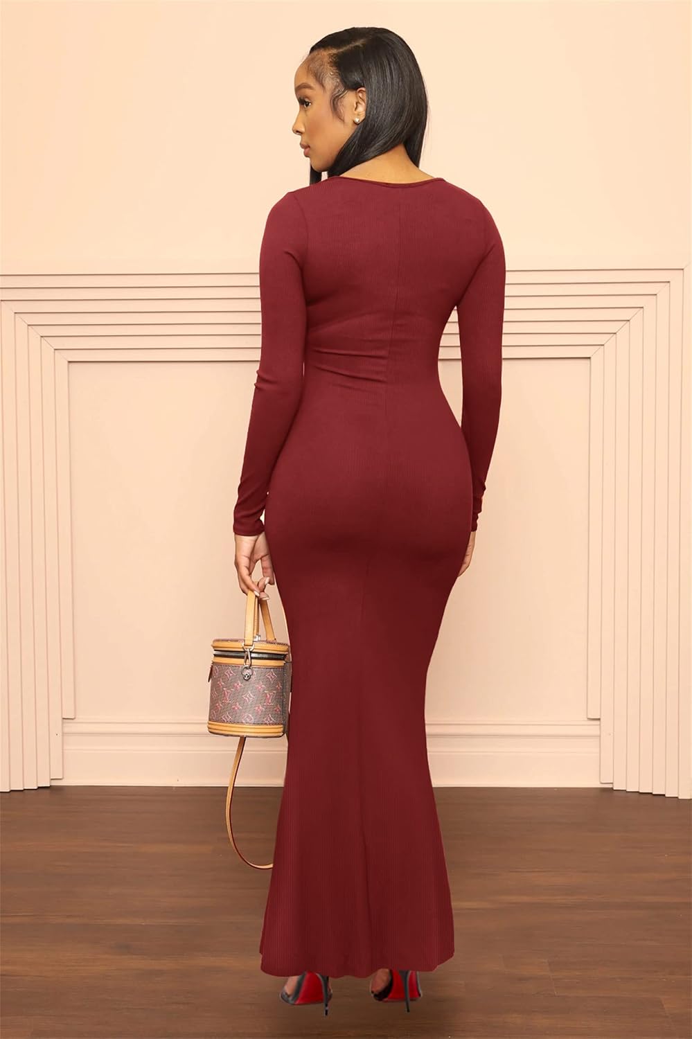 Hafailia Women's Casual Soft Lounge Long Slip Dress Sexy Sleeveless Bodycon Maxi Dresses Evening Formal Cocktail