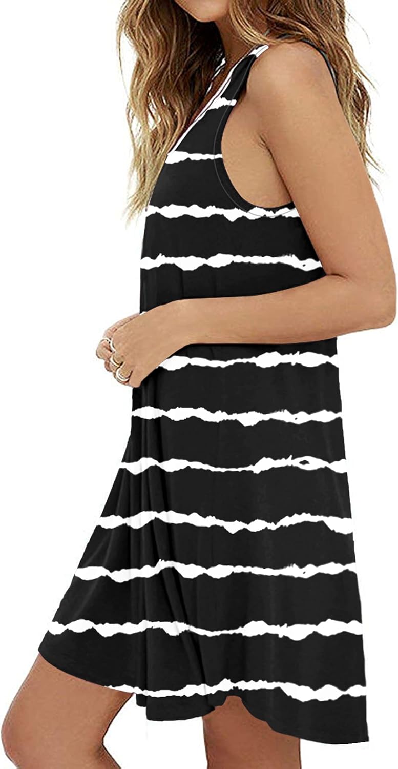 MOLERANI Women's Casual Swing Simple T-Shirt Loose Dress