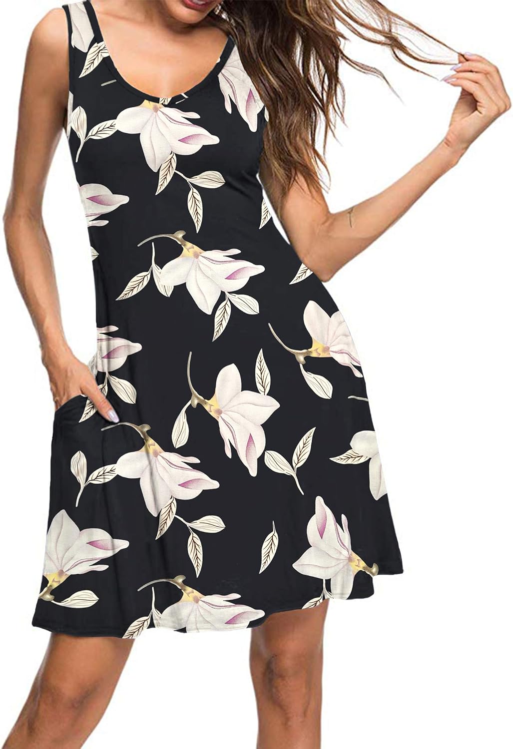 MISFAY Women's Summer Casual T Shirt Dresses Beach Cover up Tank Dress