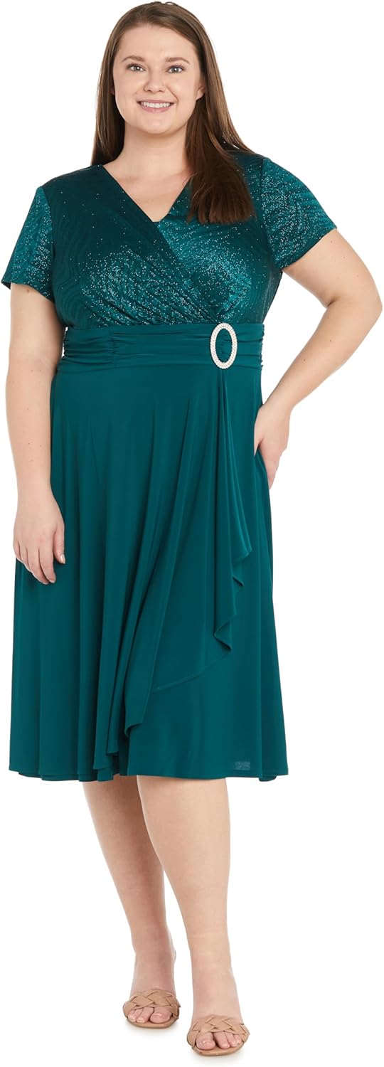 R&M Richards Women's Sparkling Wrap Dress