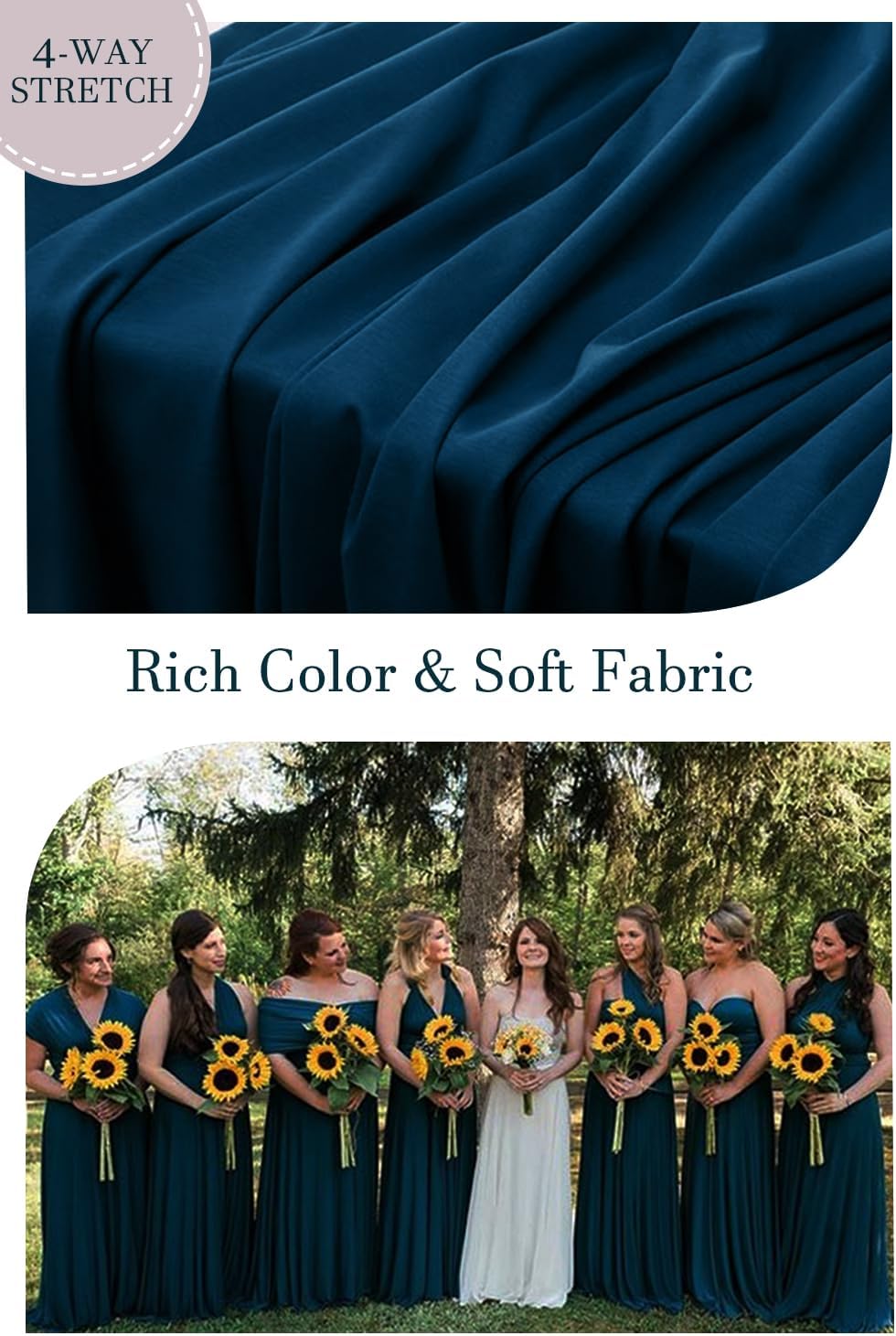 72styles Infinity Dress with Bandeau, Convertible Bridesmaid Dress, Long, Plus Size, Multi-Way Dress, Twist Wrap Dress