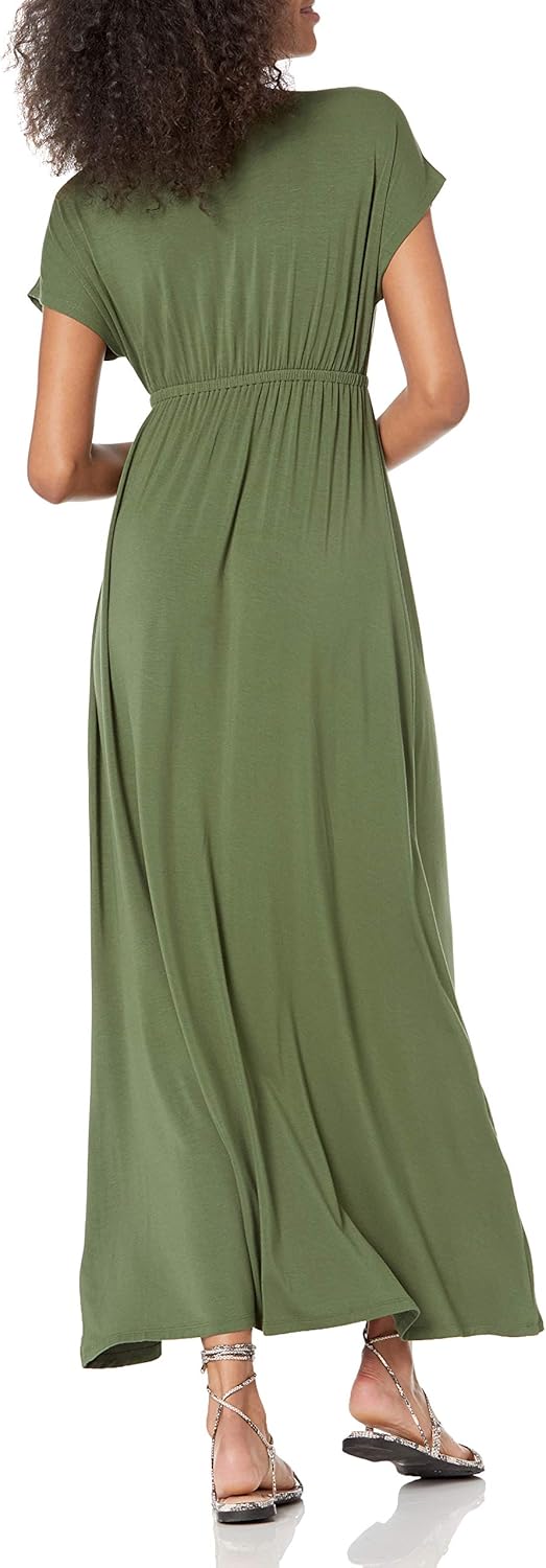 Amazon Essentials Women's Waisted Maxi Dress (Available in Plus Size)