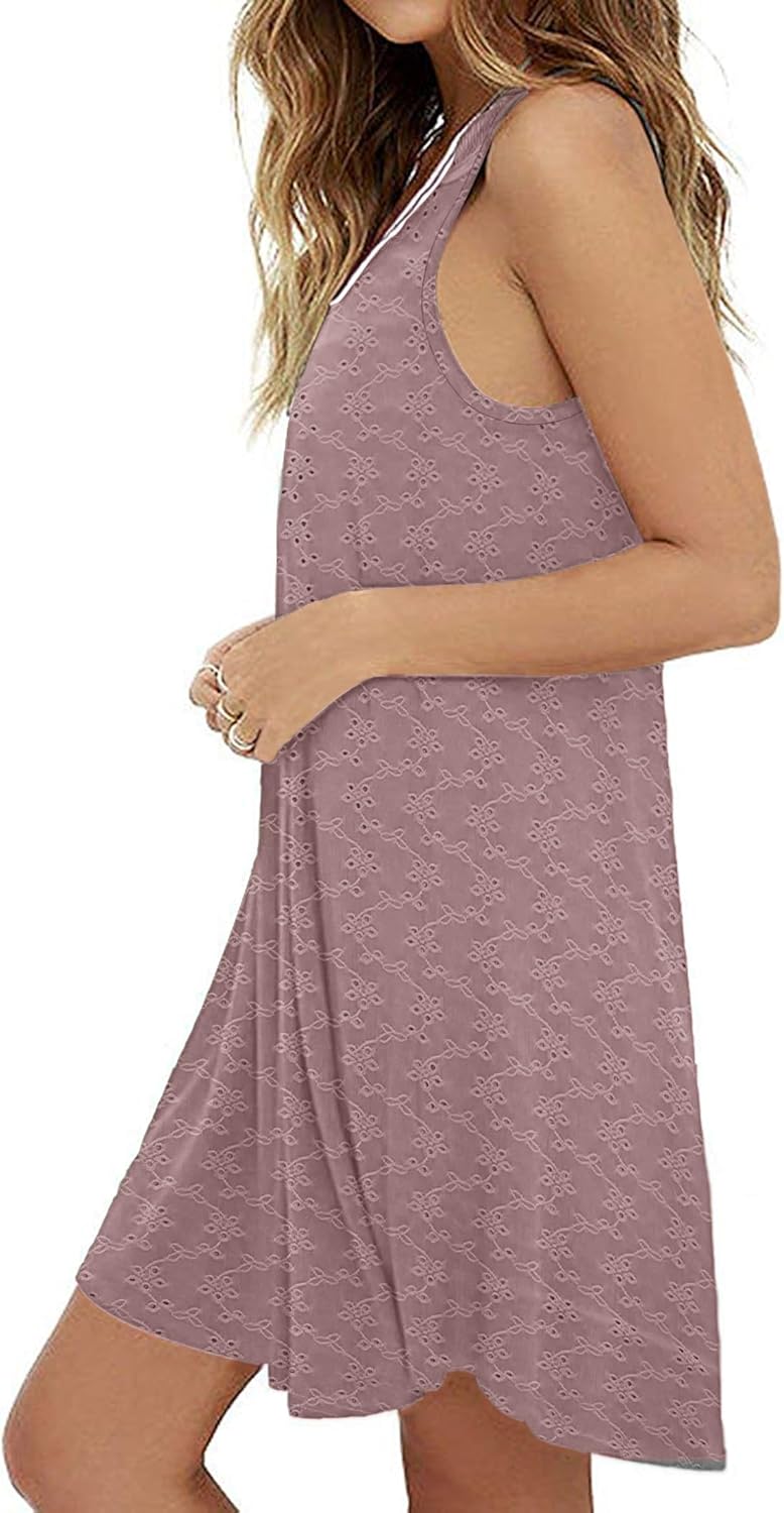 MOLERANI Women's Casual Swing Simple T-Shirt Loose Dress