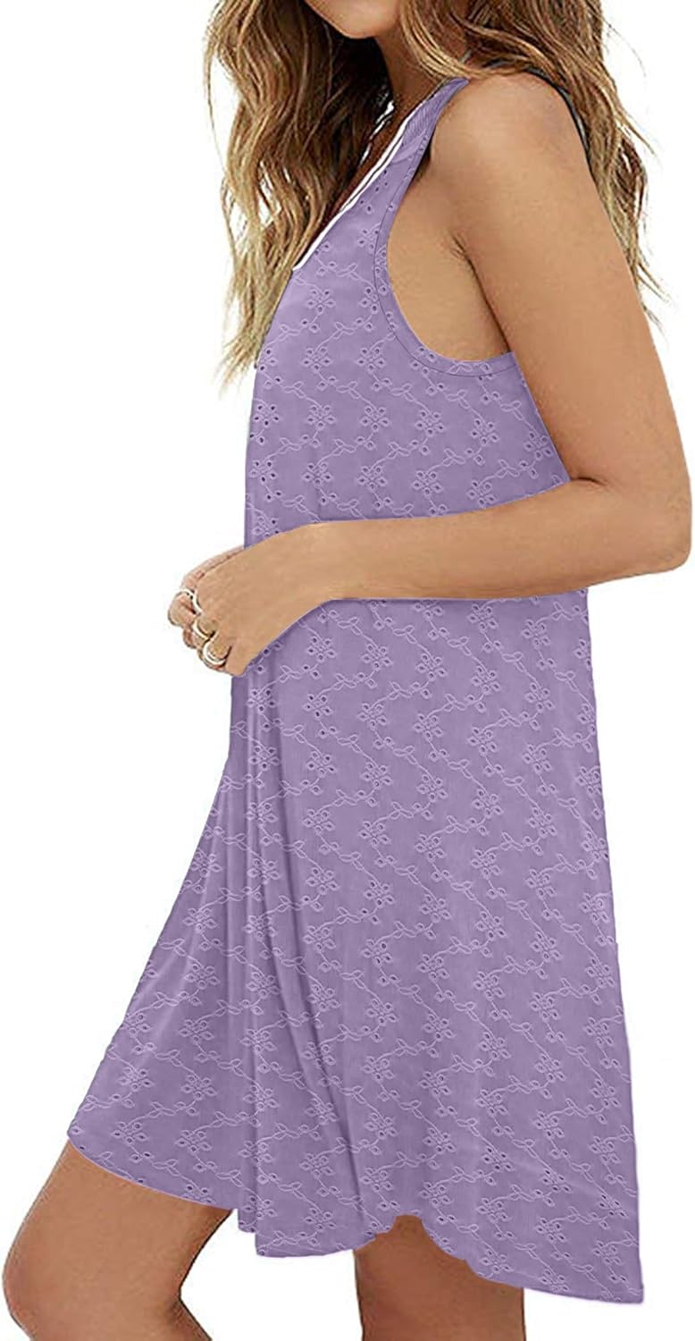 MOLERANI Women's Casual Swing Simple T-Shirt Loose Dress
