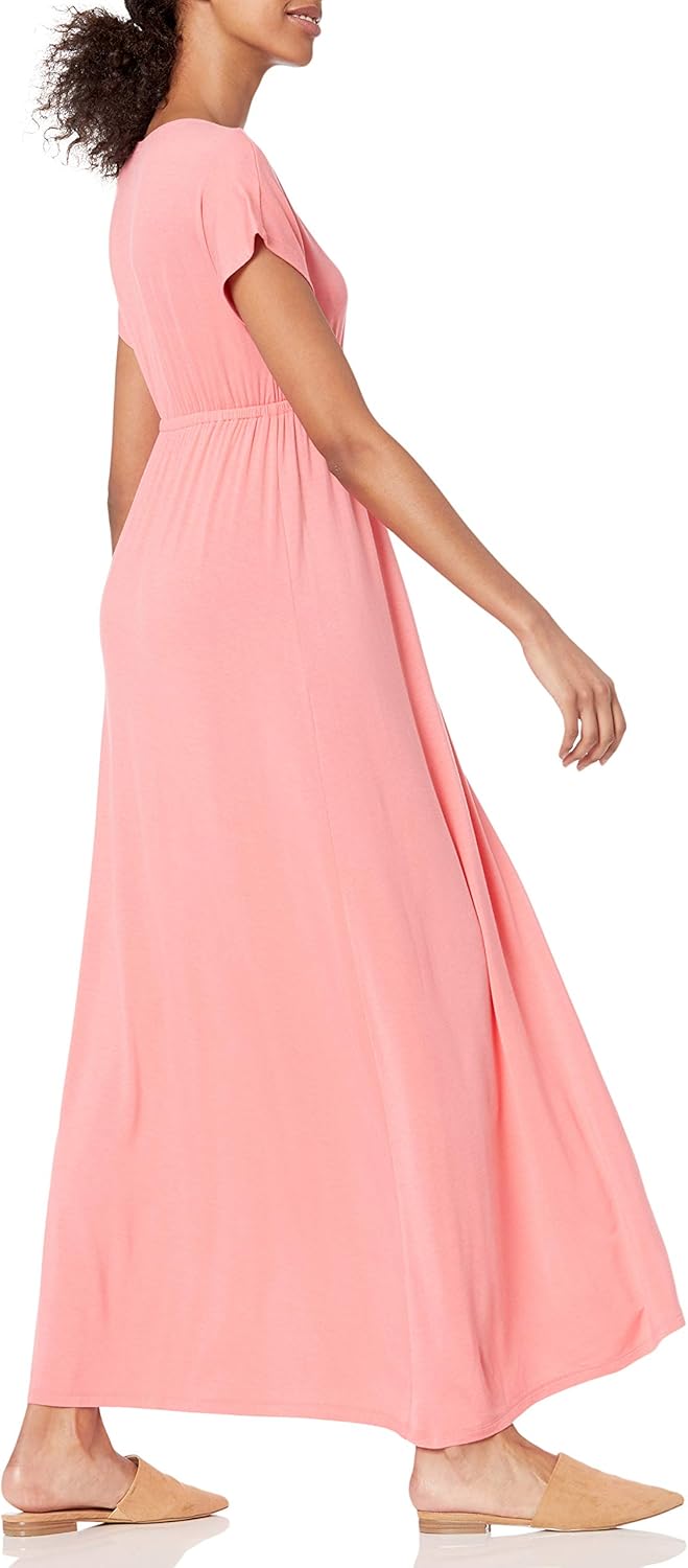 Amazon Essentials Women's Waisted Maxi Dress (Available in Plus Size)