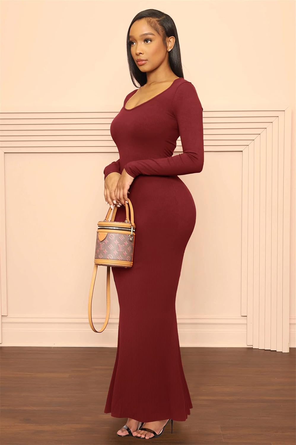 Hafailia Women's Casual Soft Lounge Long Slip Dress Sexy Sleeveless Bodycon Maxi Dresses Evening Formal Cocktail