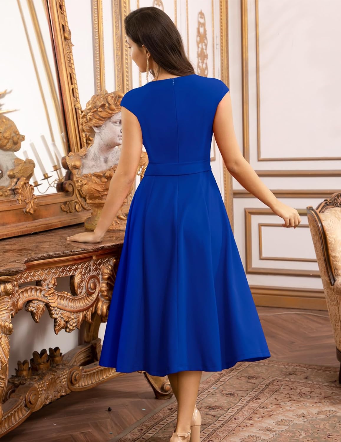 DRESSTELLS Women's Cocktail Dresses, Formal Wedding Guest Church Modest Graduation Party Prom Dress 2025