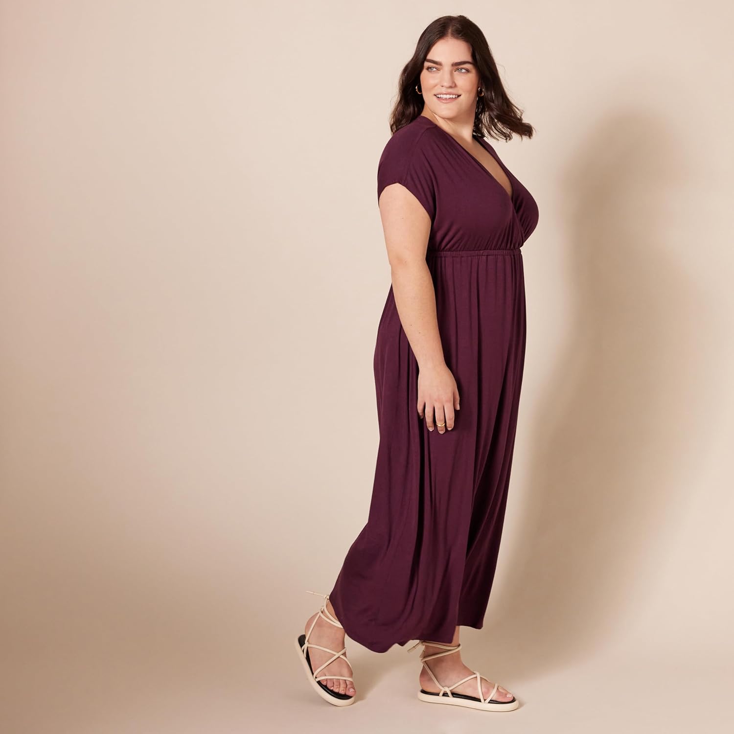 Amazon Essentials Women's Waisted Maxi Dress (Available in Plus Size)