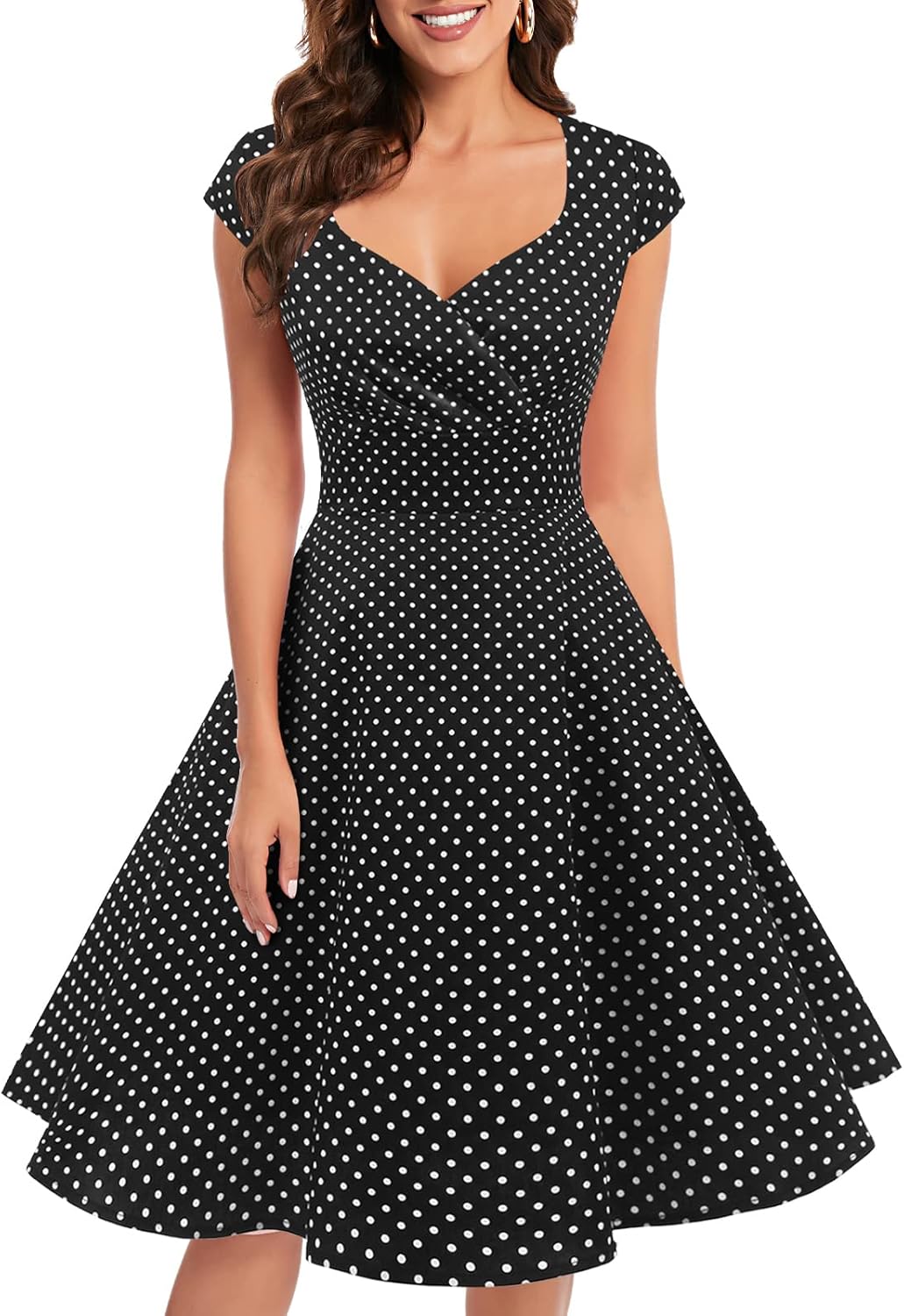 Bbonlinedress Women Short 1950s Retro Vintage Cocktail Party Swing Dresses