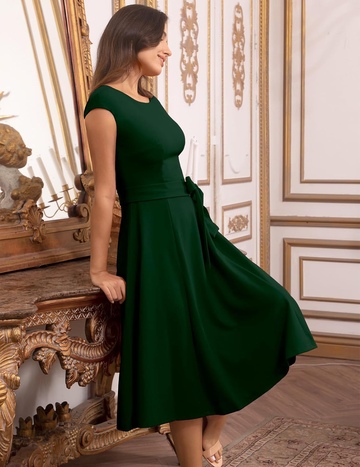 DRESSTELLS Women's Cocktail Dresses, Formal Wedding Guest Church Modest Graduation Party Prom Dress 2025