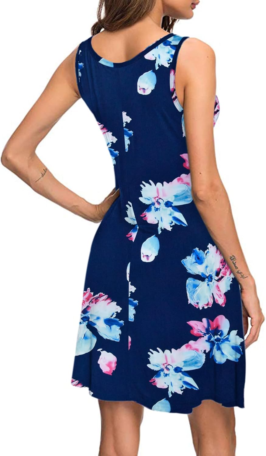 MISFAY Women's Summer Casual T Shirt Dresses Beach Cover up Tank Dress