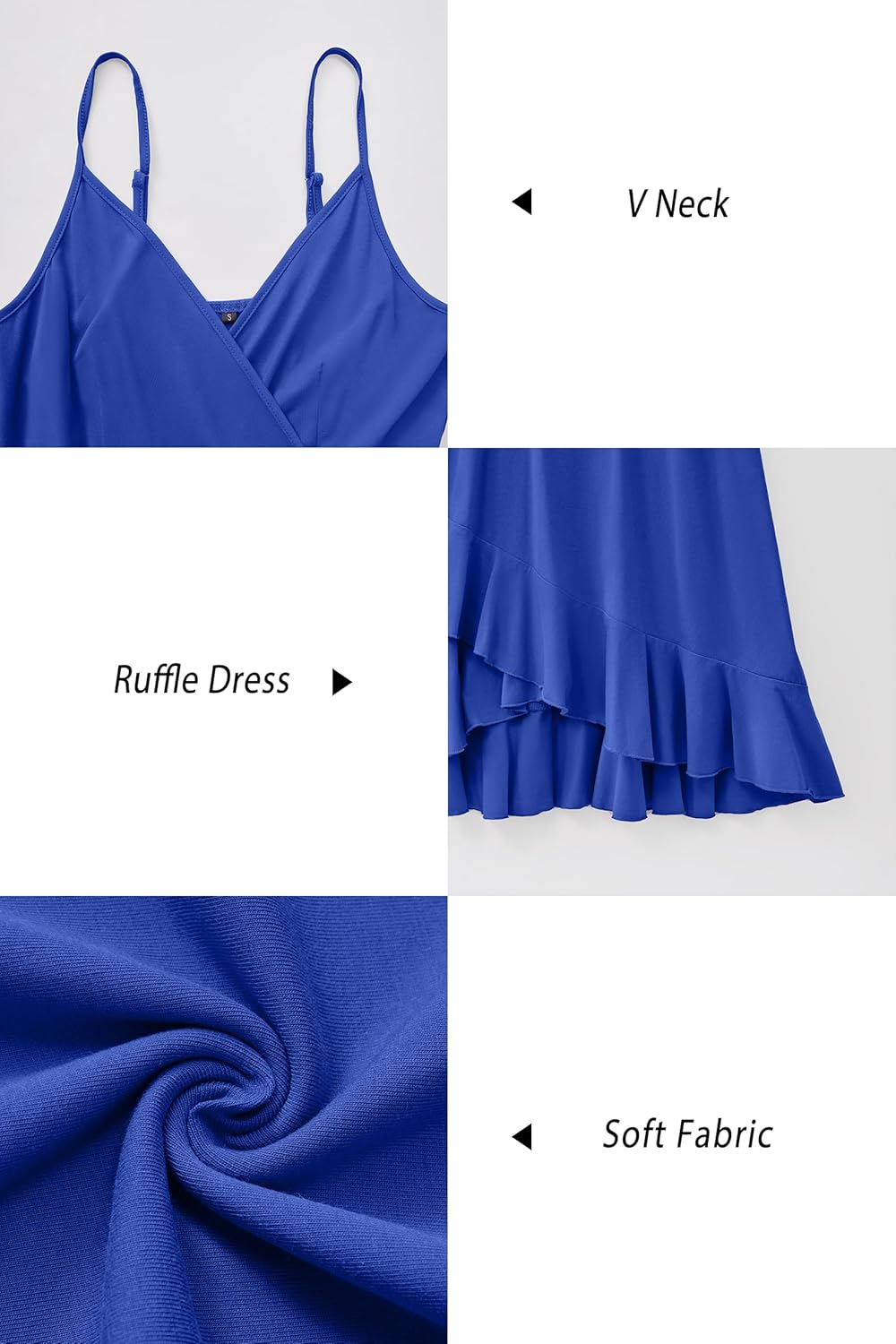 ULTRANICE Womens Summer Dresses Floral V Neck Ruffled Hem Spaghetti Spring Casual Beach Outfits Flowy Wrap Sun Dress