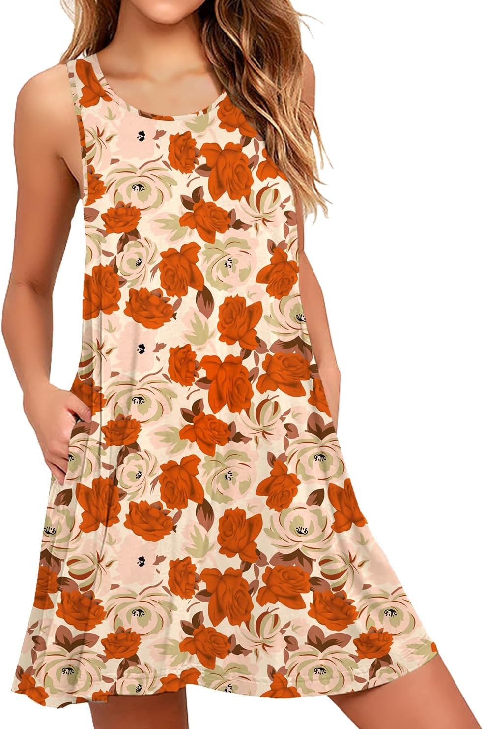 WEACZZY Women Summer Casual Swing T Shirt Dresses Beach Cover up Loose Dress