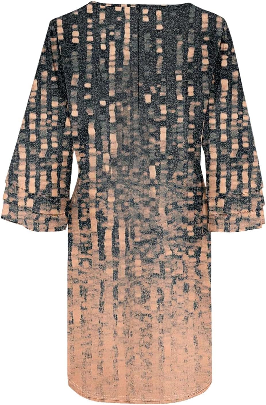 Beach Dresses for Women,2025 Summer Trendy Floral Print Boho Dress,Casual Loose V Neck Bell 3/4 Sleeve Mini Dress