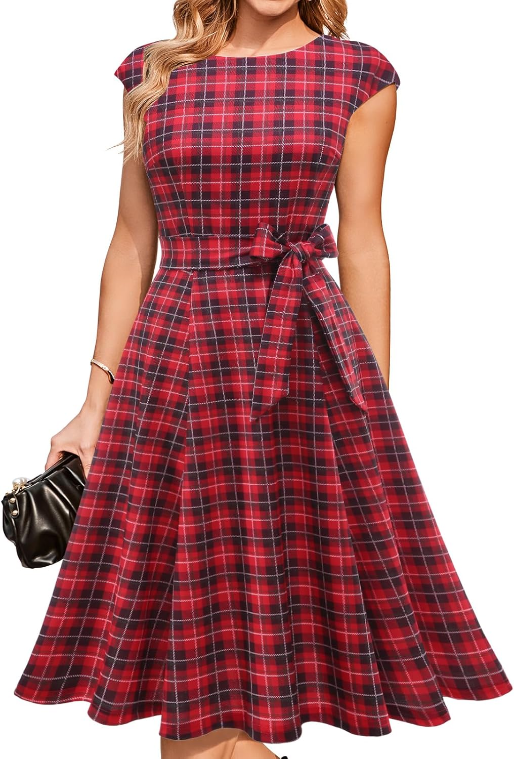 DRESSTELLS Women's Cocktail Dresses, Formal Wedding Guest Church Modest Graduation Party Prom Dress 2025