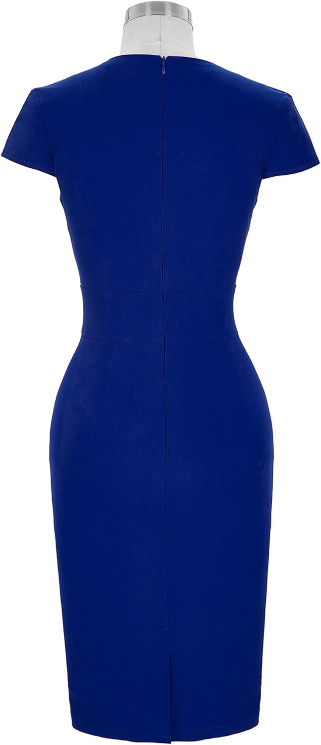 Grace Karin Womens 50s 60s Vintage Pencil Dress Bodycon Cap Sleeve Dress