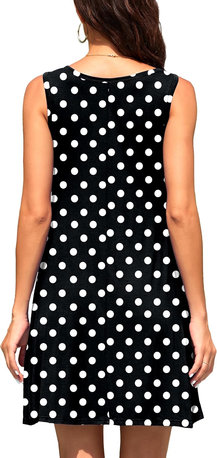 WEACZZY Women Summer Casual Swing T Shirt Dresses Beach Cover up Loose Dress