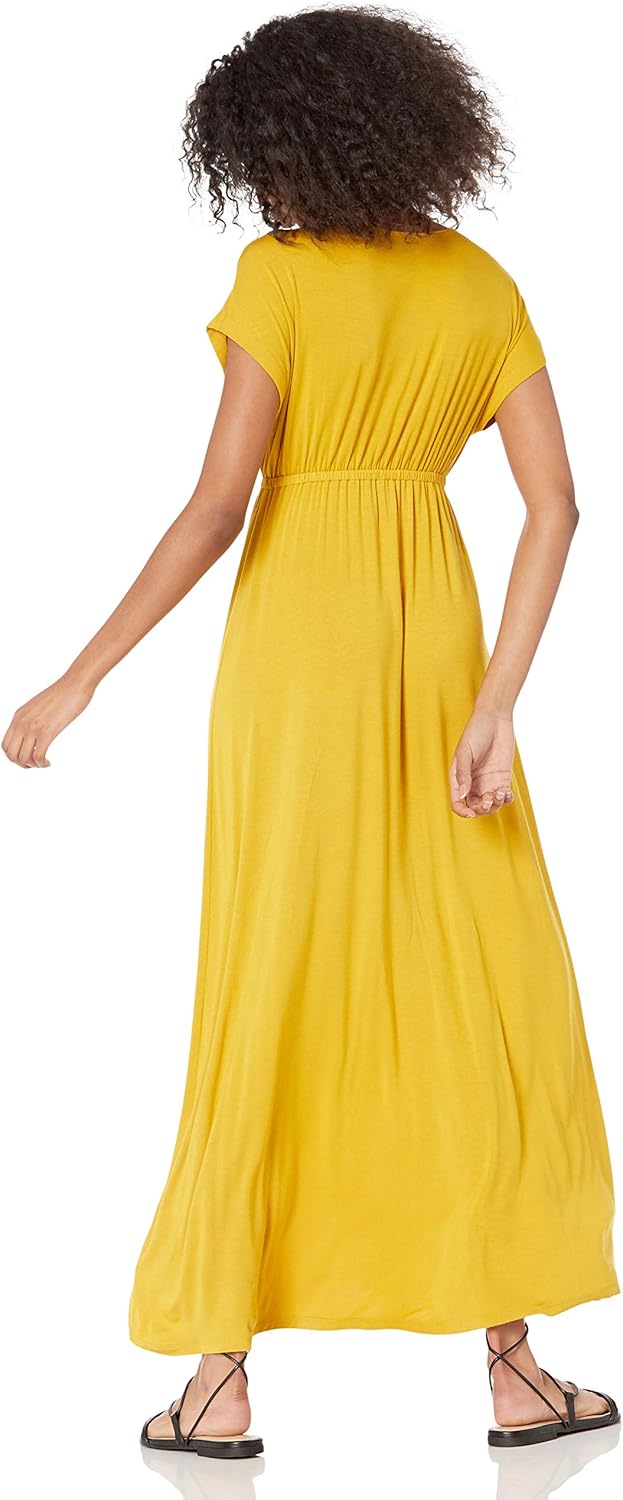 Amazon Essentials Women's Waisted Maxi Dress (Available in Plus Size)