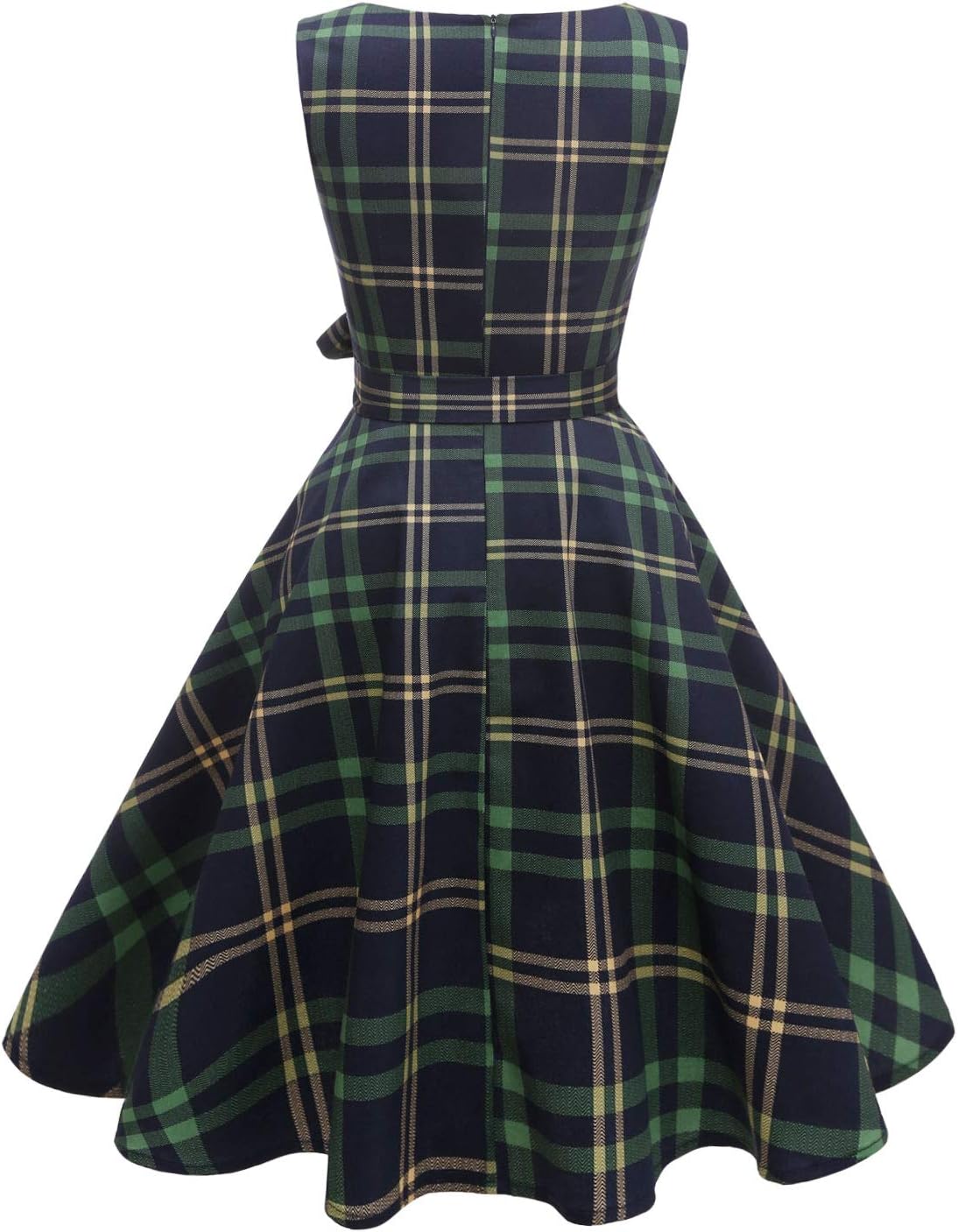 Hanpceirs Women's Boatneck Sleeveless Swing Vintage 1950s Cocktail Dress New