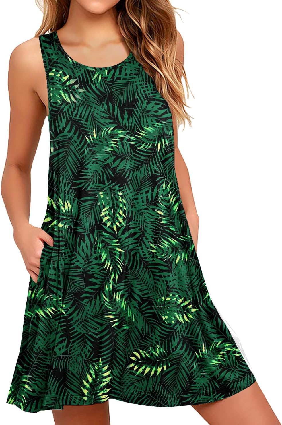 WEACZZY Women Summer Casual Swing T Shirt Dresses Beach Cover up Loose Dress