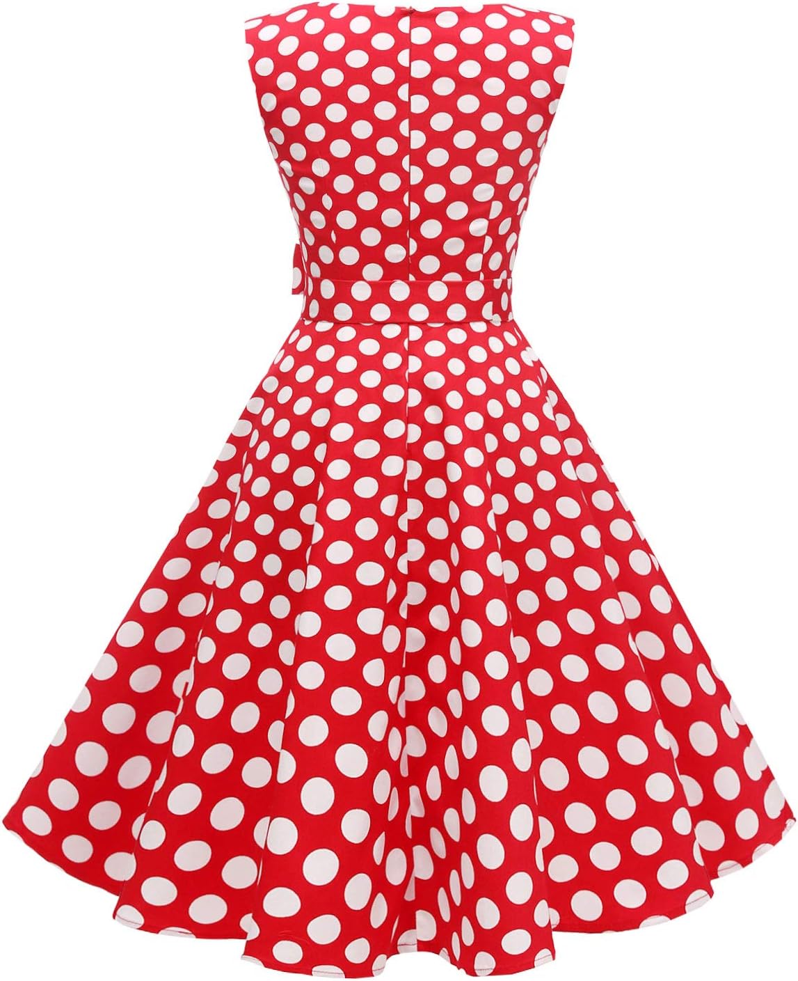 Hanpceirs Women's Boatneck Sleeveless Swing Vintage 1950s Cocktail Dress New
